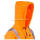 Men's Orange High-Visibility Hooded Sweatshirt